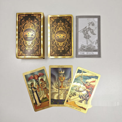 Sacred Gold Foil Tarot Cards- Waterproof Luxury Edition