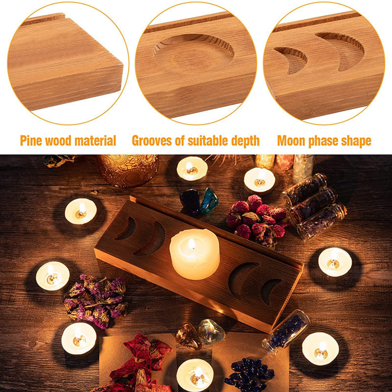 Wooden Tarot Card Display Stand – Spiritual & Mystical Room Decor