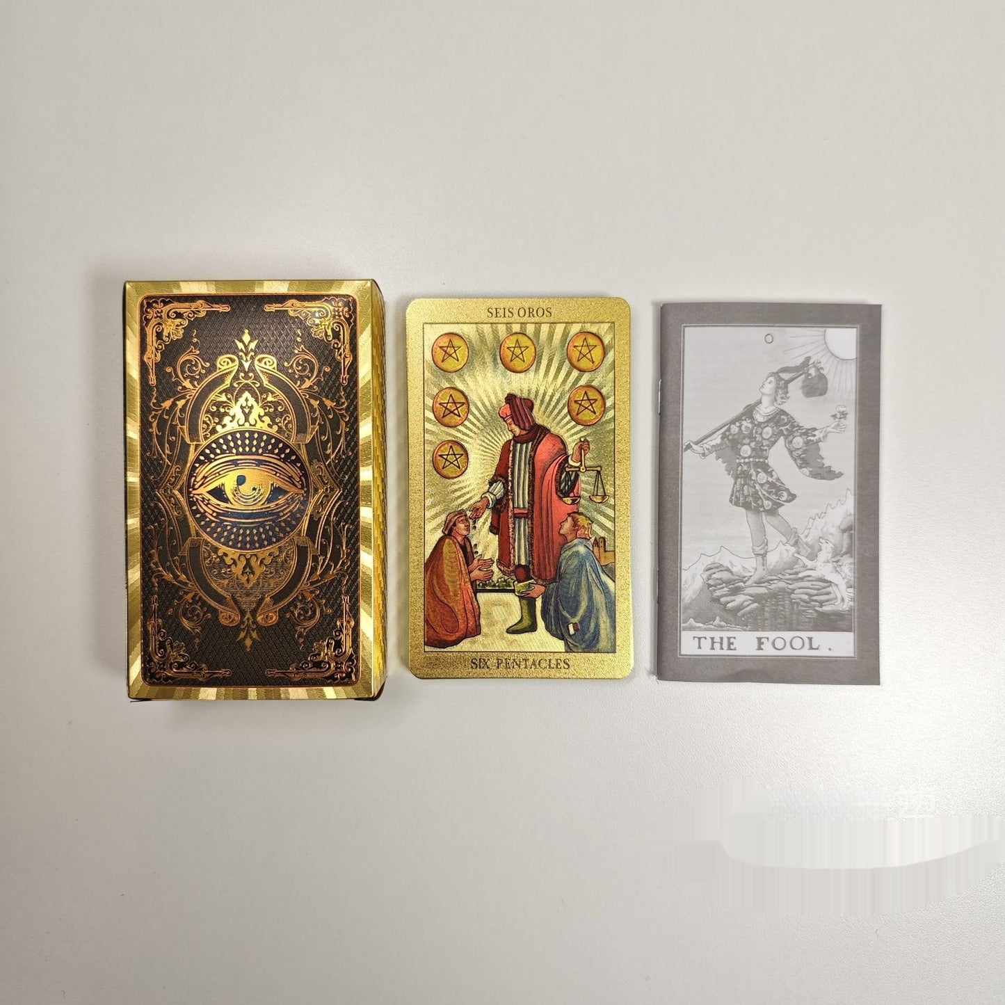 Sacred Gold Foil Tarot Cards- Waterproof Luxury Edition