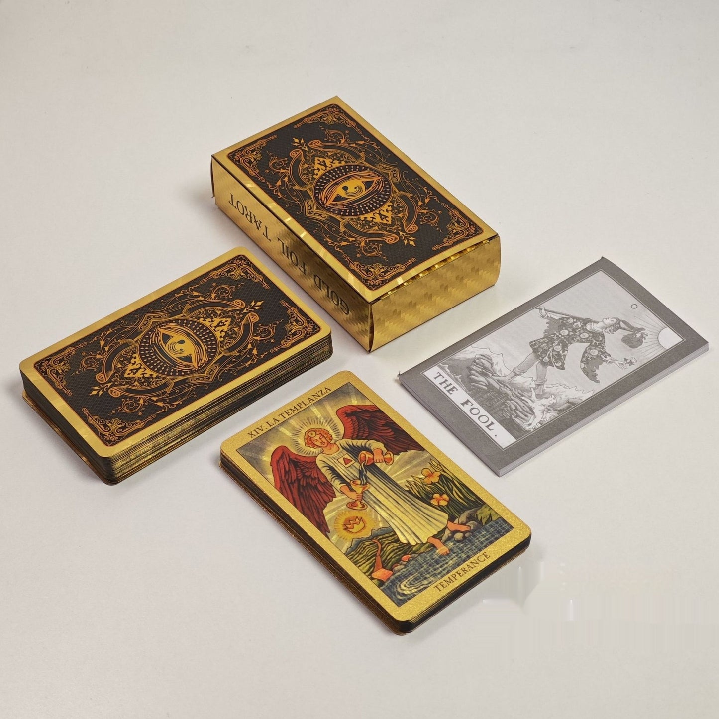 Sacred Gold Foil Tarot Cards- Waterproof Luxury Edition