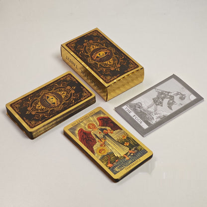 Sacred Gold Foil Tarot Cards- Waterproof Luxury Edition